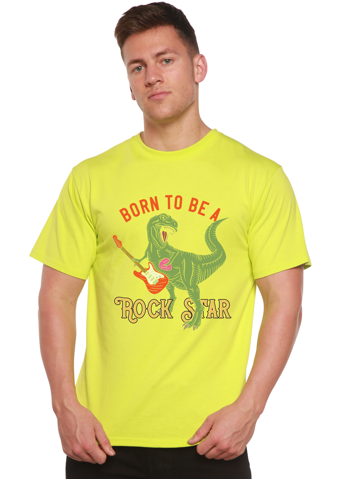 Born to Be a Rock Star men's bamboo graphic T-shirt – view 3