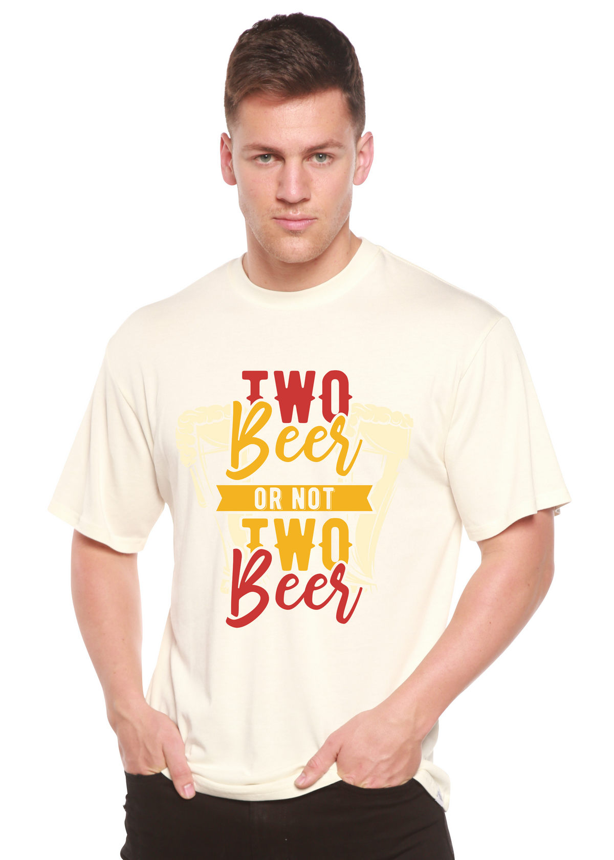 Two Beer men's bamboo graphic T-shirt – view 2