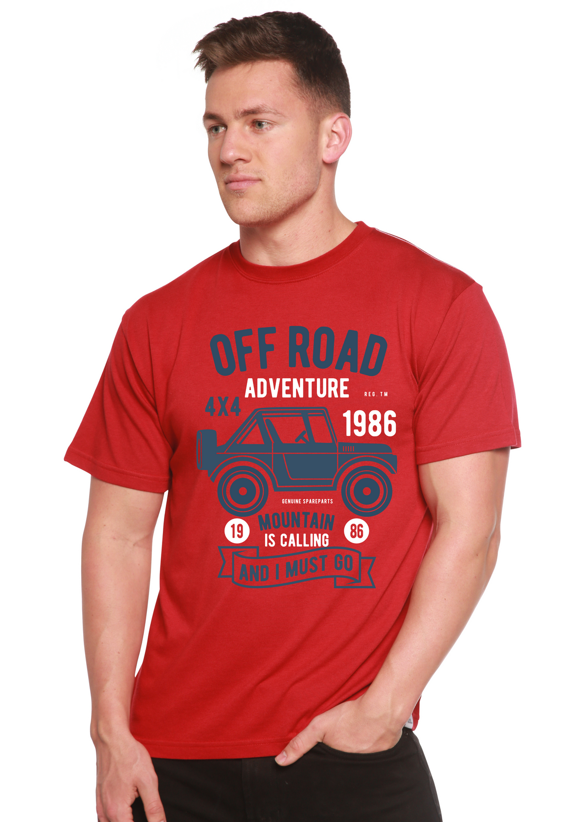Off Road Adventure men's bamboo graphic T-shirt – view 8