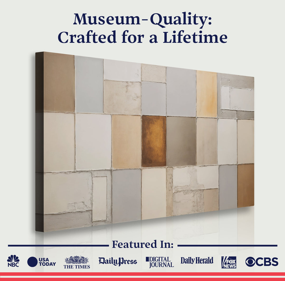 Earth Tones Patchwork Geometric Wall Art by Tailored Canvases