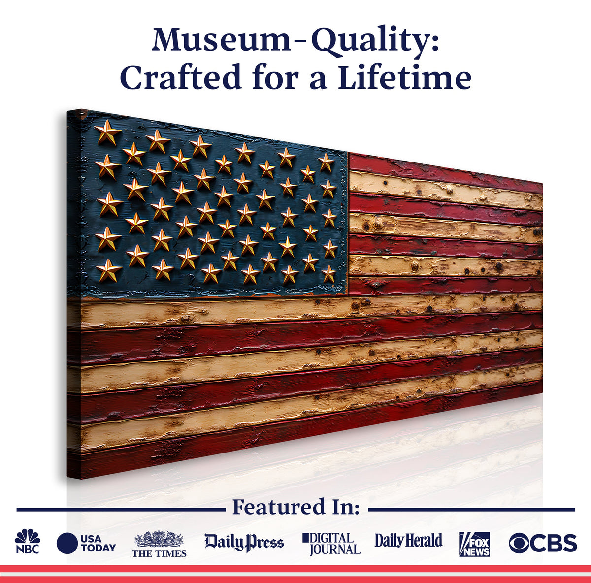 Old Glory American Flag Wall Art by Tailored Canvases