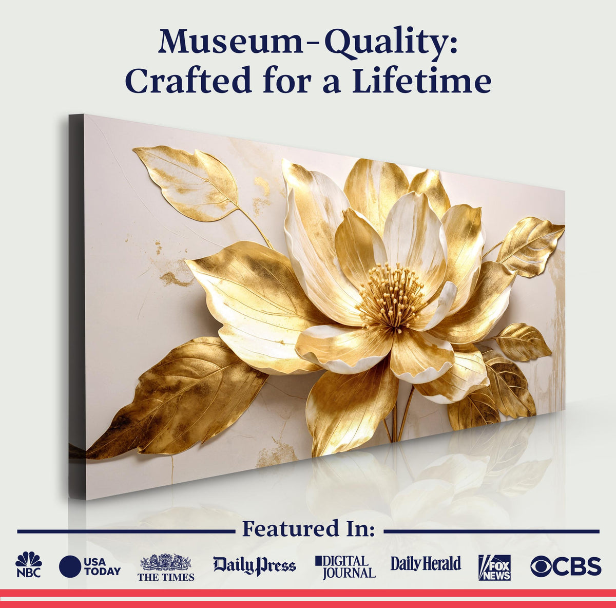 Golden Dandelion Minimalist Abstract Wall Art VIII by Tailored Canvases