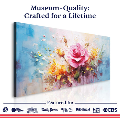 Rose Flower Wall Art by Tailored Canvases