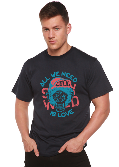 All We Need Is Love men's bamboo graphic T-shirt – view 4