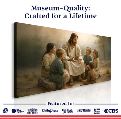 Jesus with Children Faith Wall Art III by Tailored Canvases