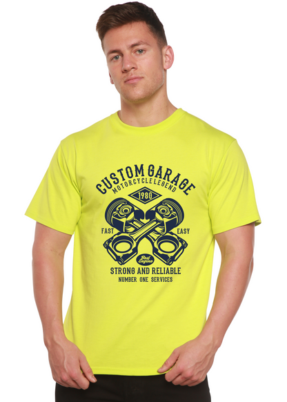 Custom Garage men's short sleeve graphic T-shirt in bamboo viscose and organic cotton