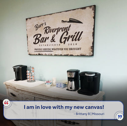 Backyard Bar & Grill Sign XVI by Tailored Canvases
