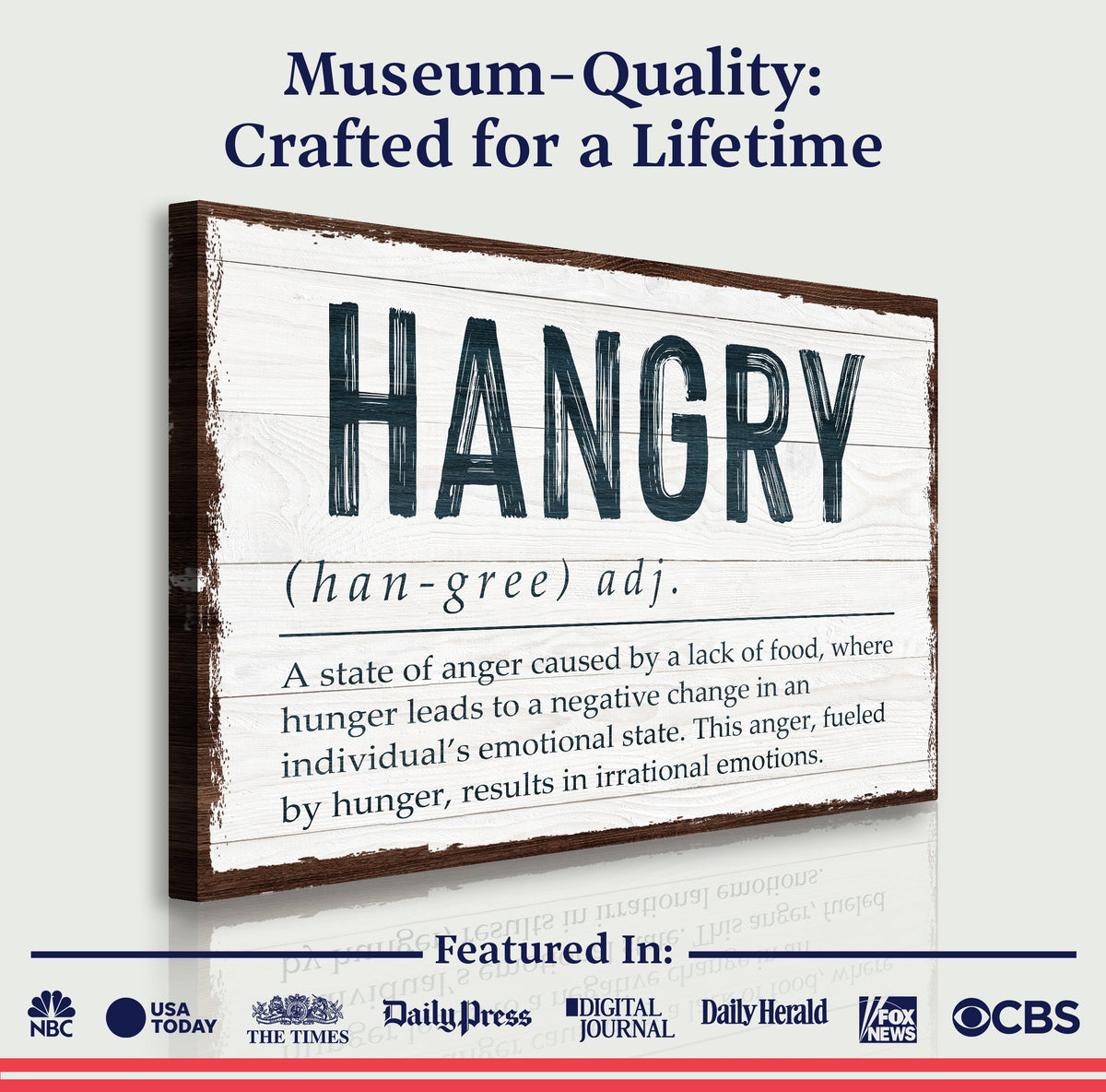 Hangry Kitchen Sign II by Tailored Canvases