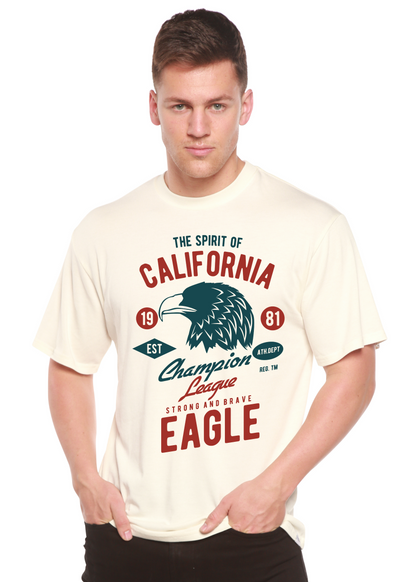 Men's short sleeve graphic T-shirt in bamboo viscose and organic cotton