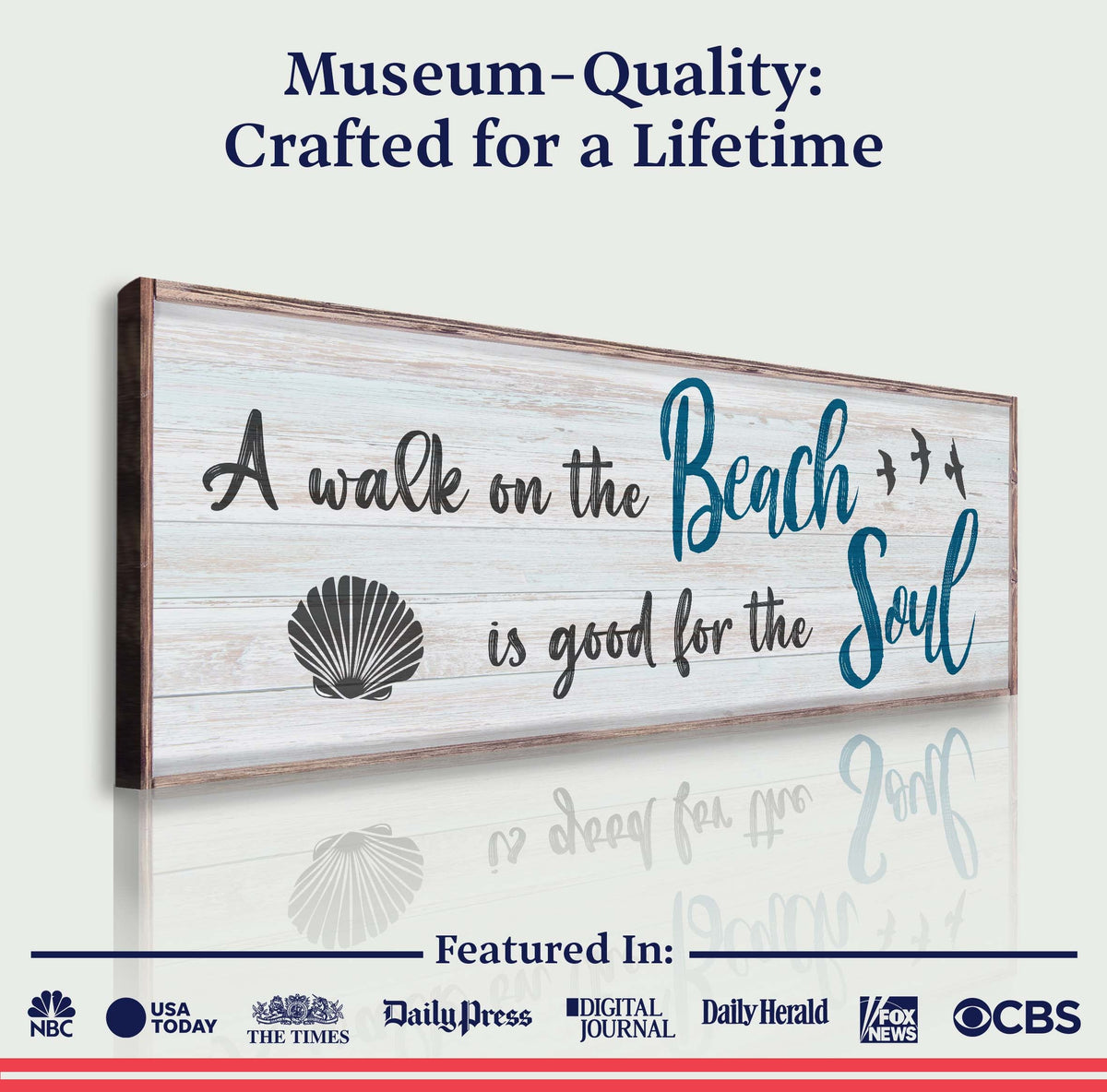 A Walk On The Beach canvas sign II by Tailored Canvases, view 6