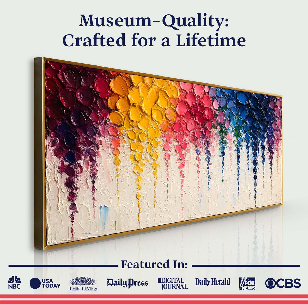 Rainbow Cascade Wall Art by Tailored Canvases