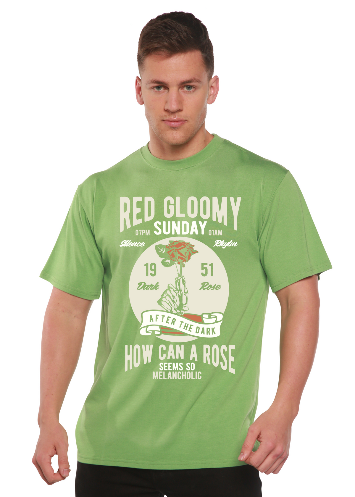 Red Gloomy men's bamboo graphic T-shirt – view 6