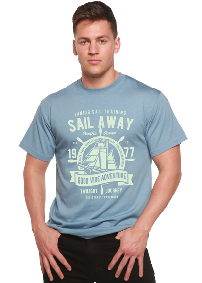 Sail Away men's bamboo graphic T-shirt – view 6