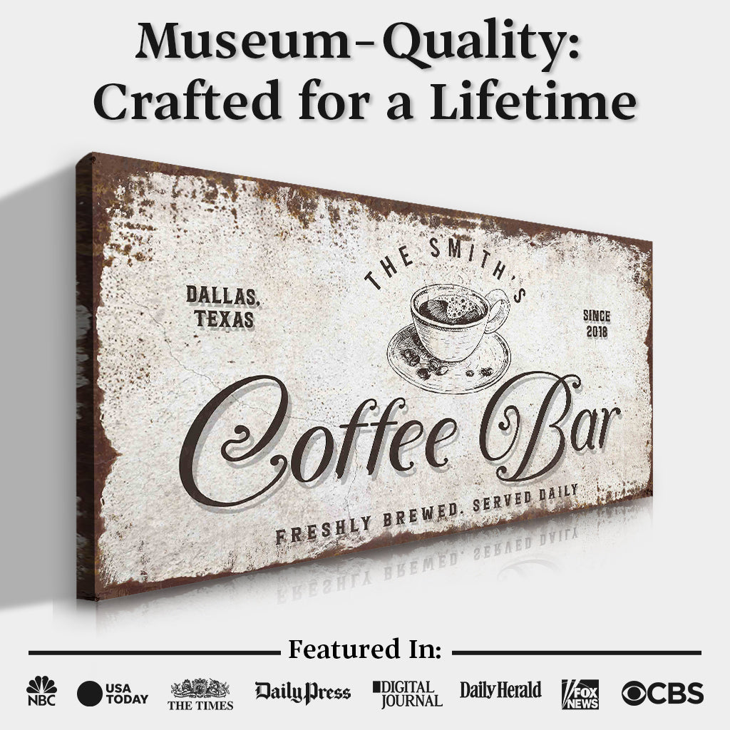 Coffee Bar Sign by Tailored Canvases