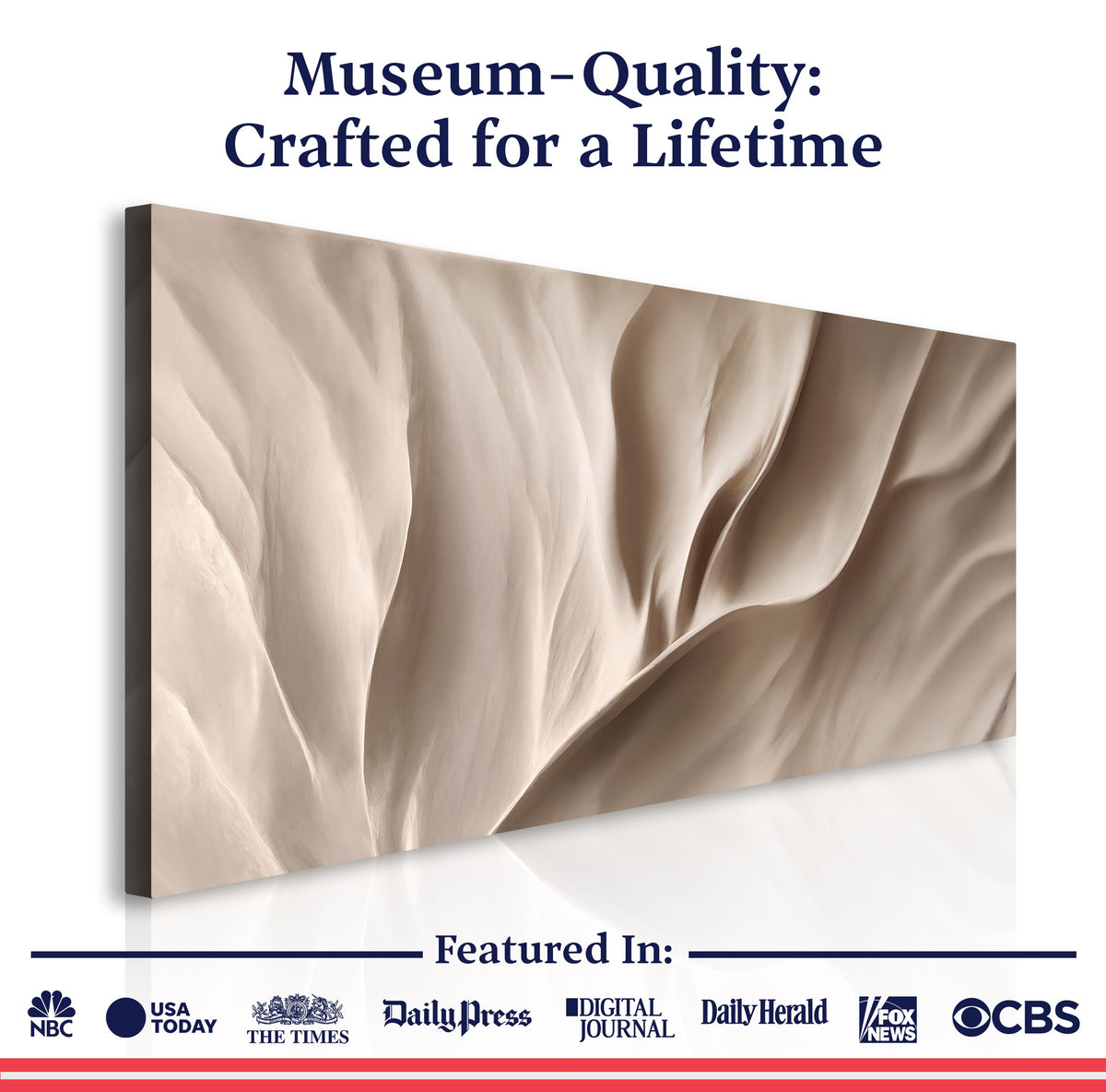 Soft Waves of Elegance Wall Art by Tailored Canvases