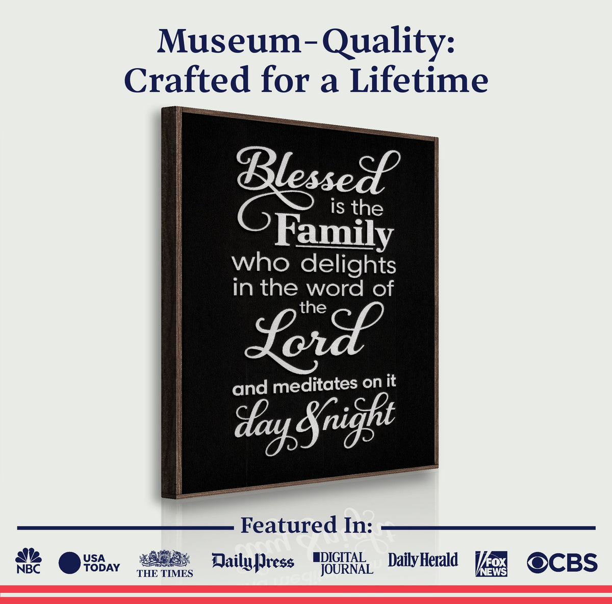 Blessed Is The Family Faith Sign II by Tailored Canvases
