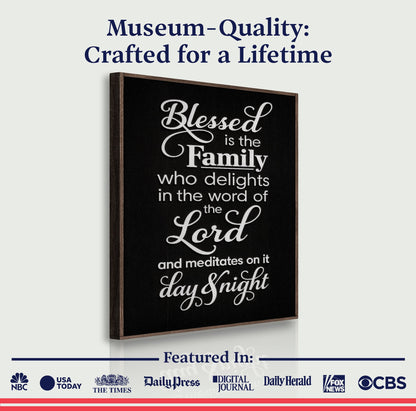 Blessed Is The Family Faith Sign II by Tailored Canvases