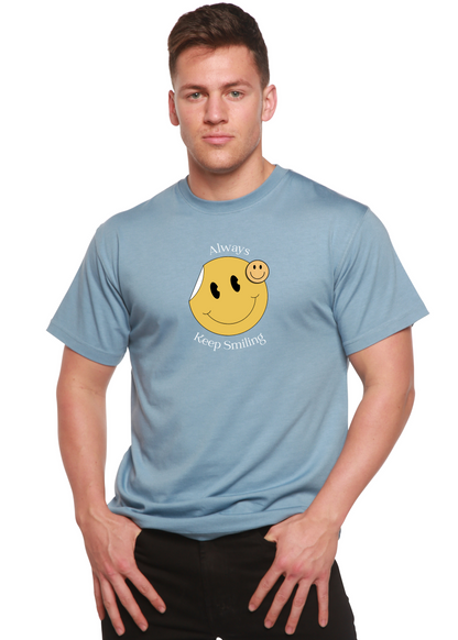 Always Keep Smiling men's bamboo graphic T-shirt – view 8