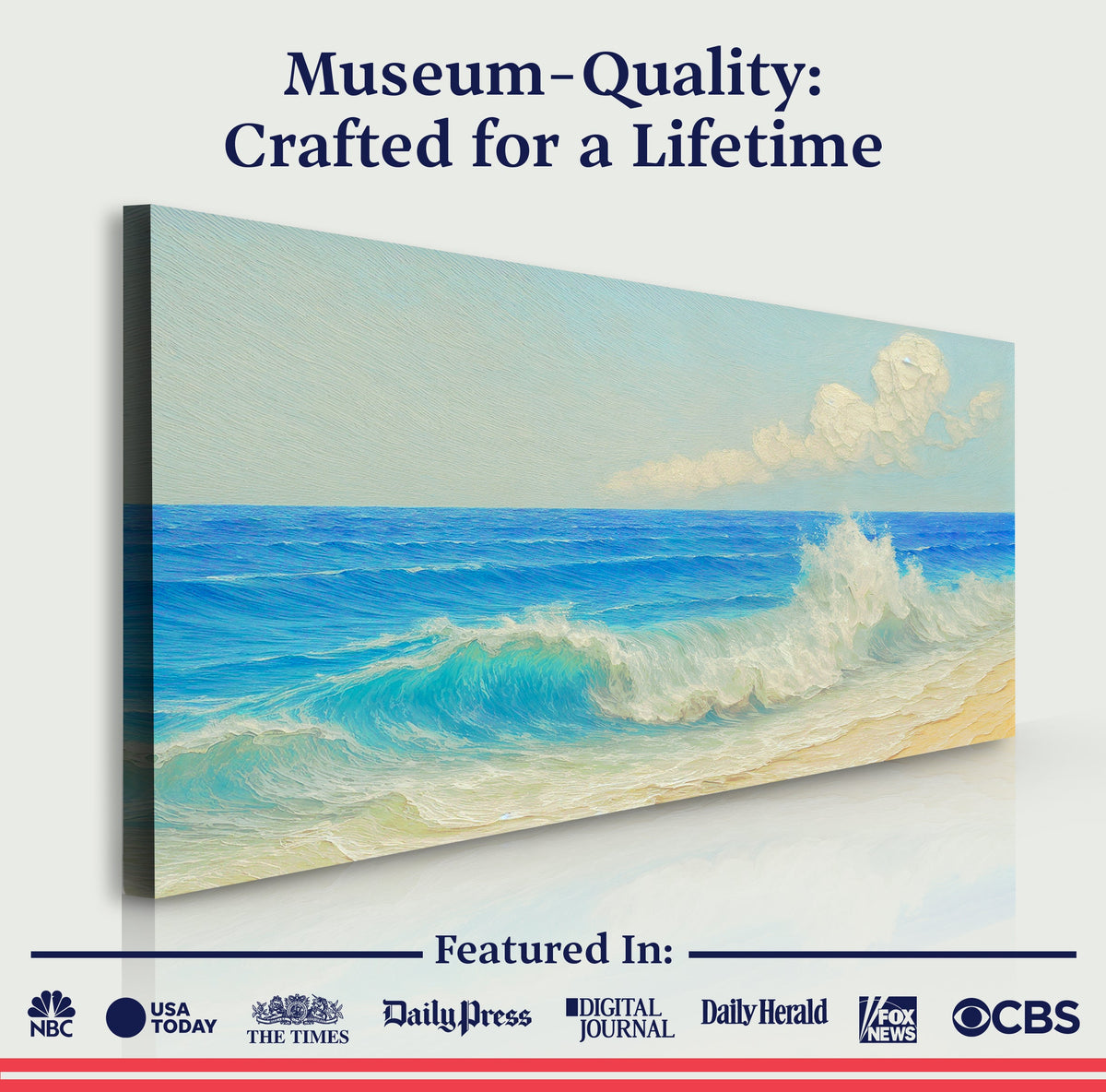 Serene Ocean Wave Coastal Wall Art XIII by Tailored Canvases