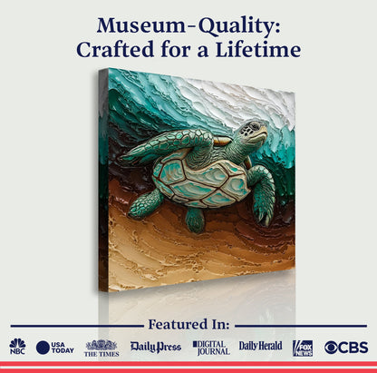 3D Turtle Wall Art canvas by Tailored Canvases, view 6