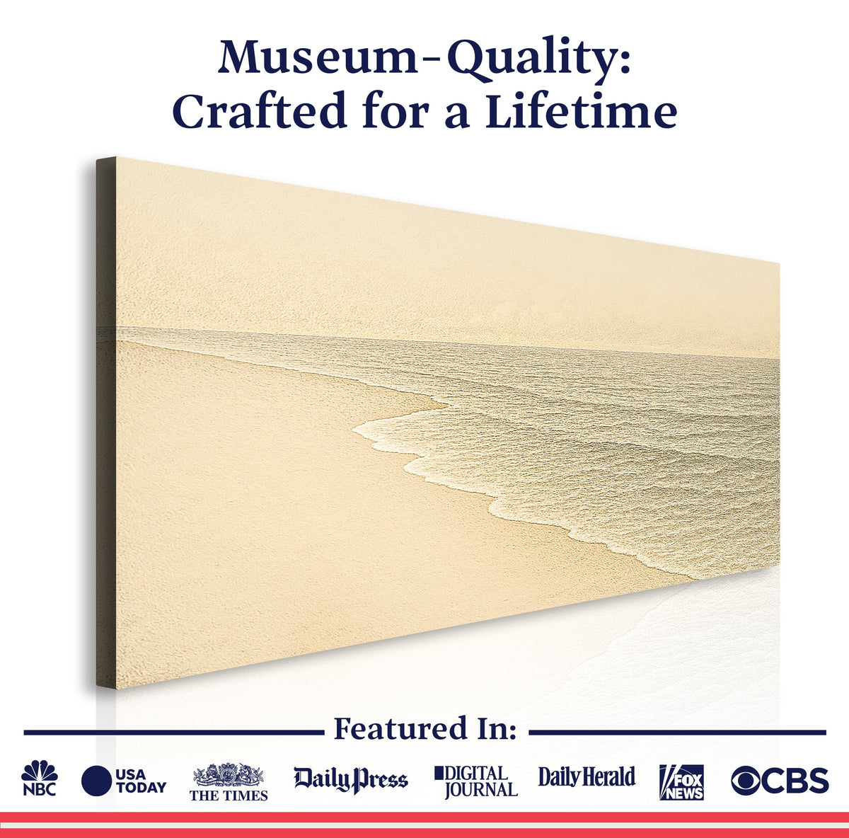Beach Shoreline Coastal Wall Art III by Tailored Canvases