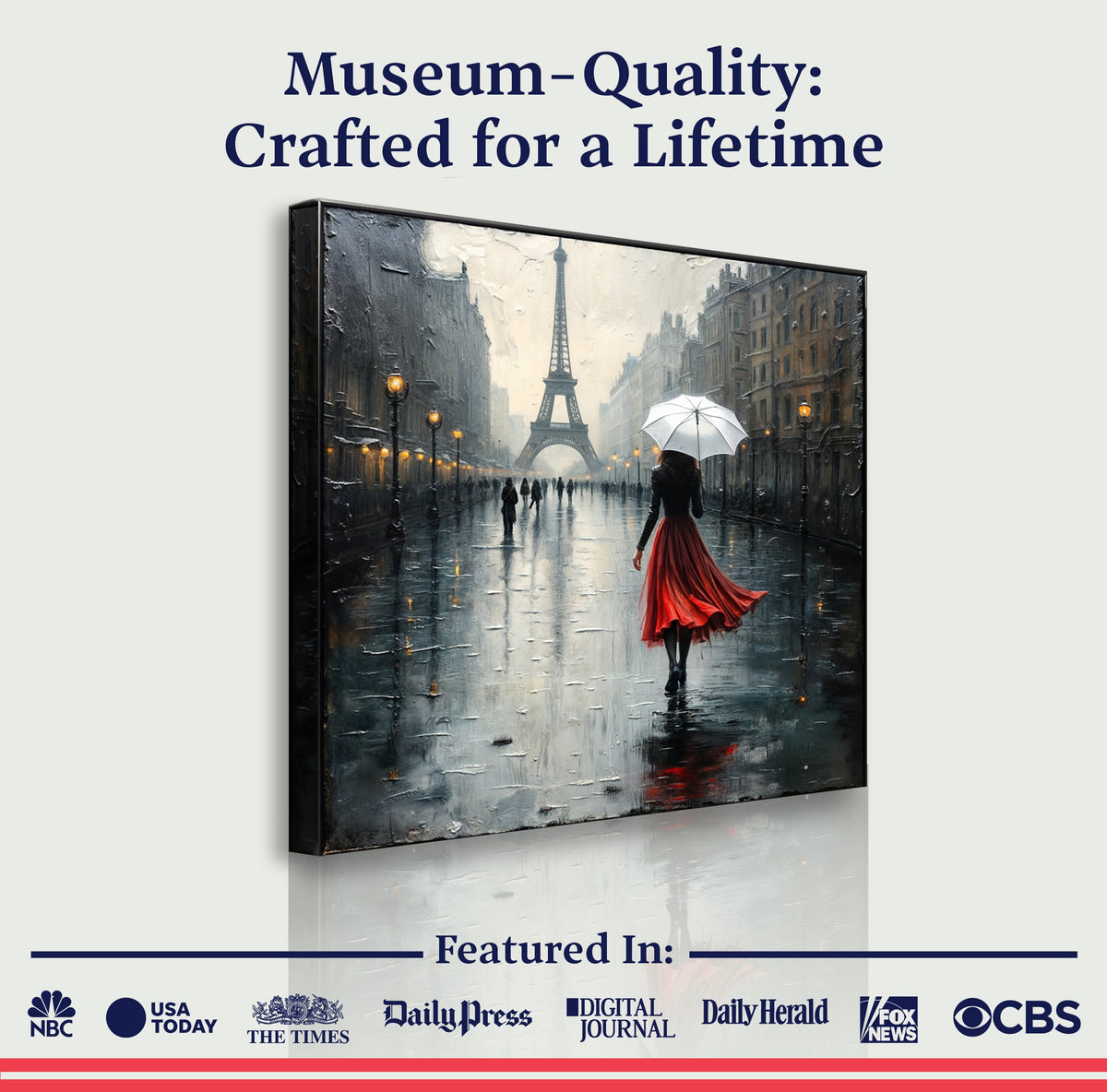 Paris Stroll Painting Wall Art by Tailored Canvases