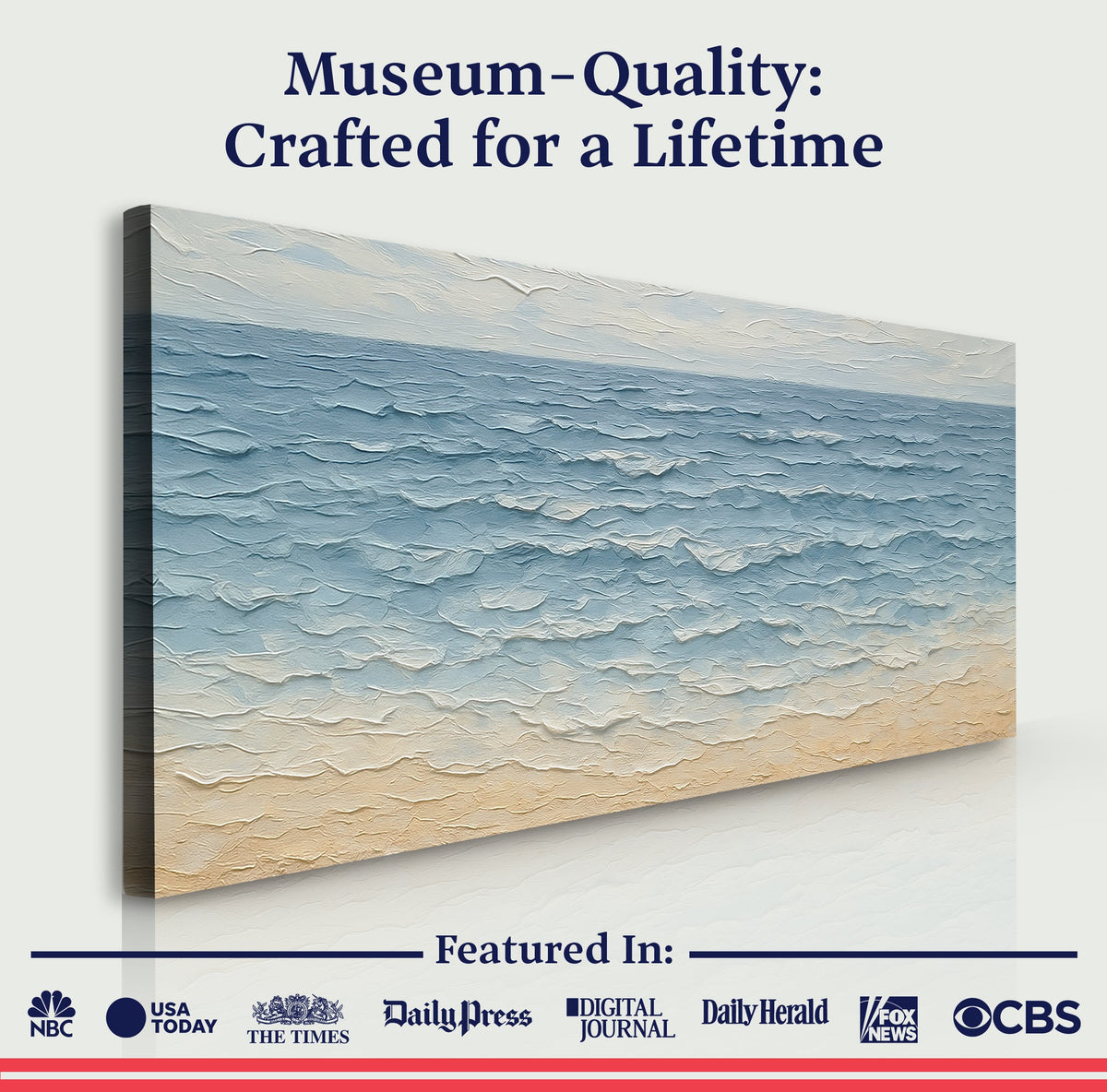 Serene Ocean Wave Coastal Wall Art VI by Tailored Canvases