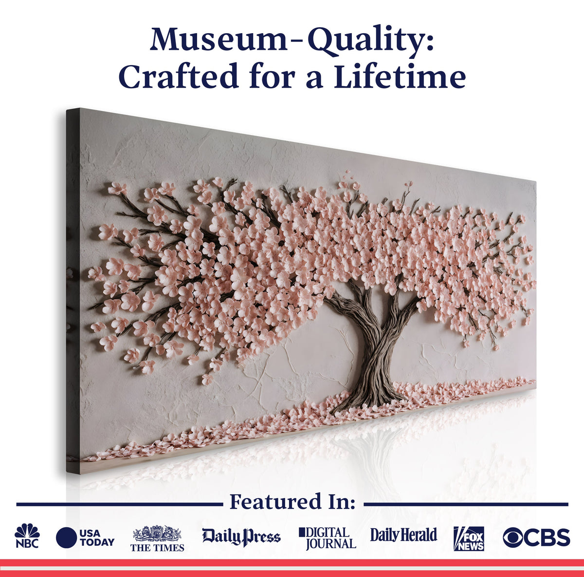 Blush Blossom Wall Art by Tailored Canvases