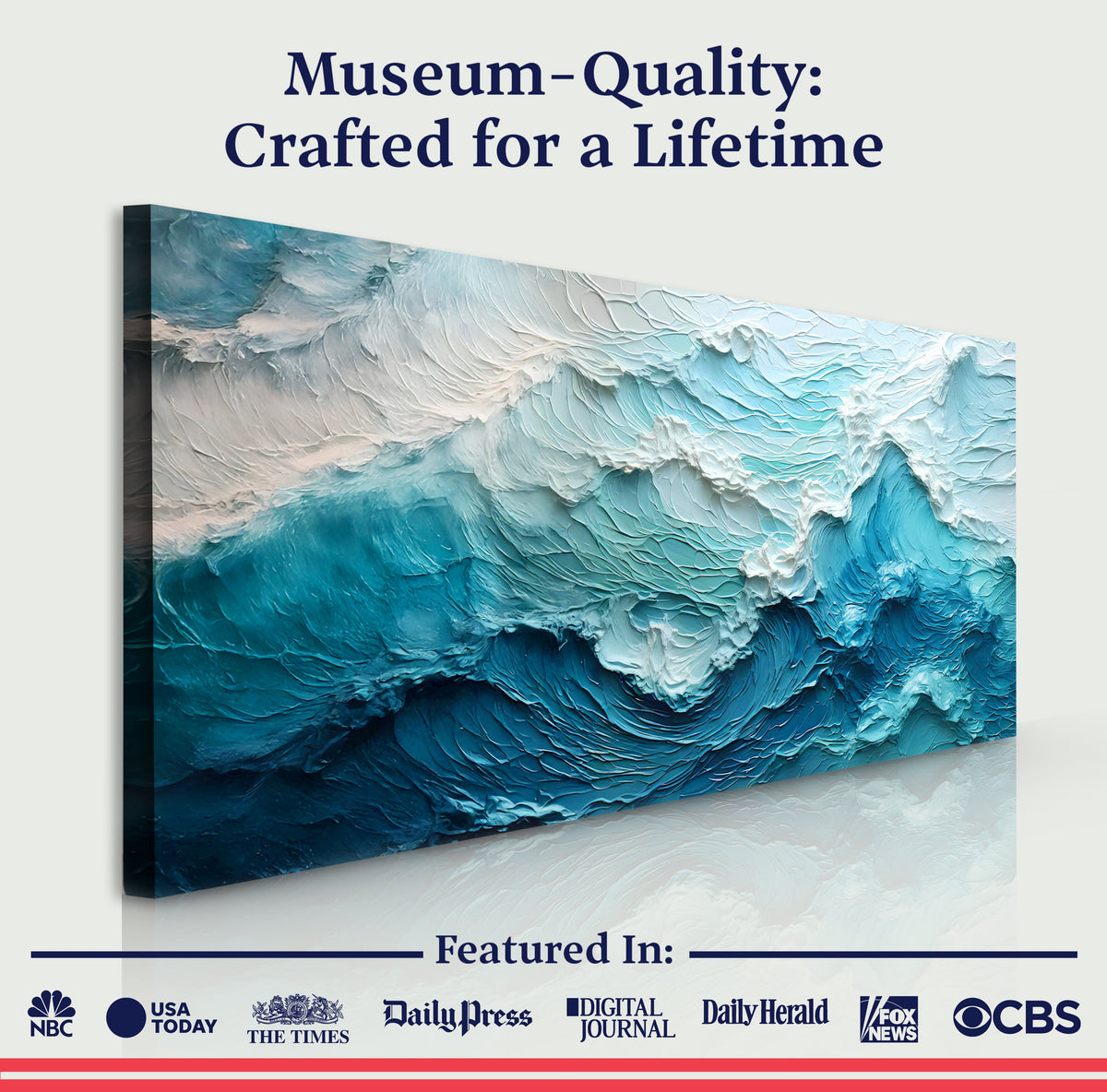 Blue Ocean Coastal Wall Art II by Tailored Canvases