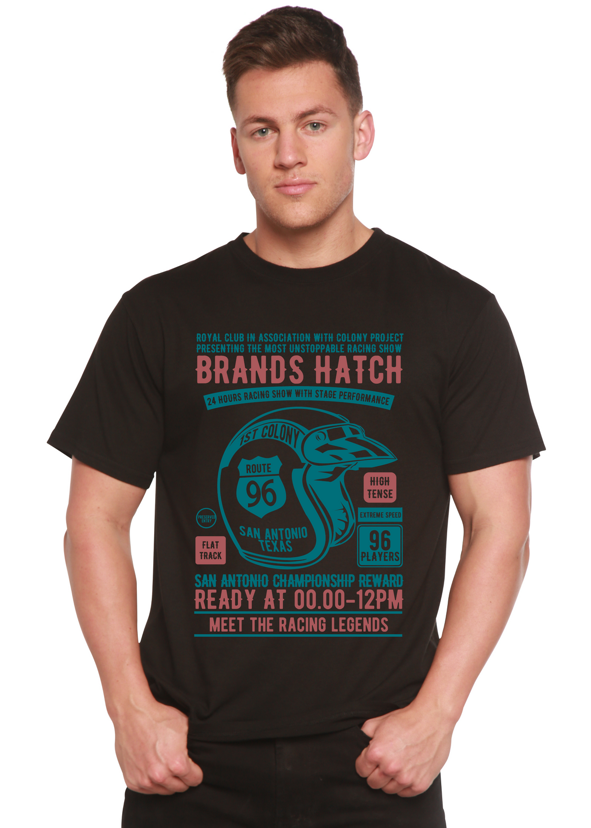 Brands Hatch men's bamboo graphic T-shirt – view 3