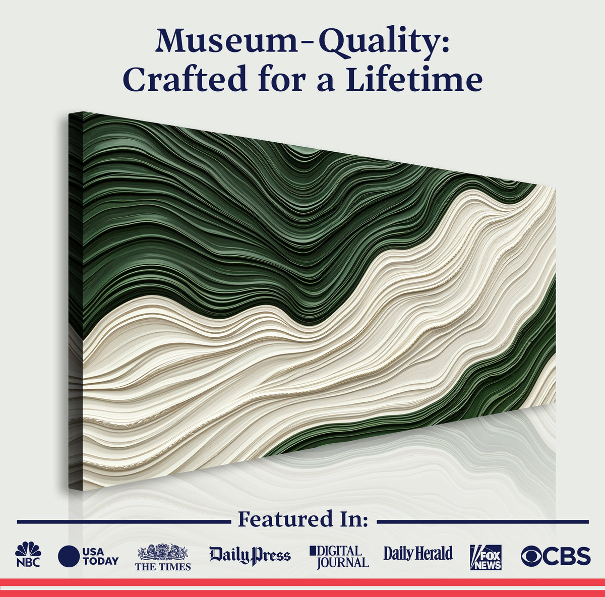 Green Rivers Abstract Wall Art VIII by Tailored Canvases
