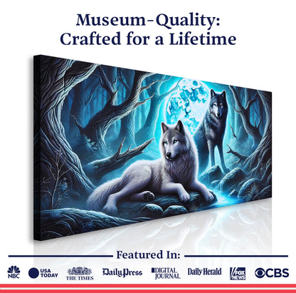 3D Wolves Wall Art canvas by Tailored Canvases, view 6
