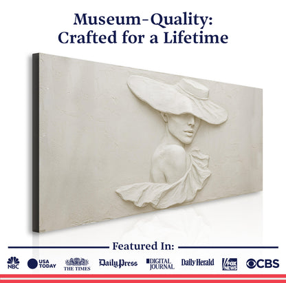 3D Minimalist Female Portrait Wall Art canvas by Tailored Canvases, view 6