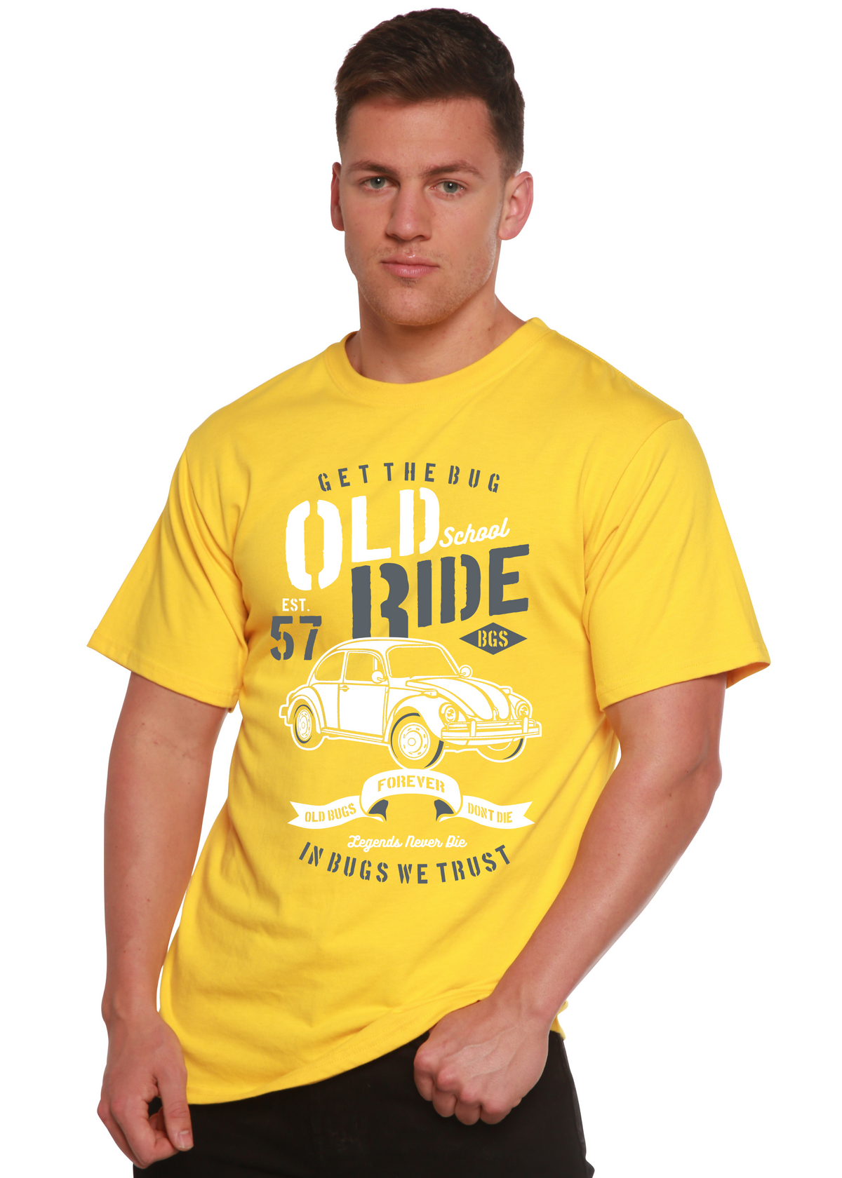 Old School Ride men's bamboo graphic T-shirt – view 8