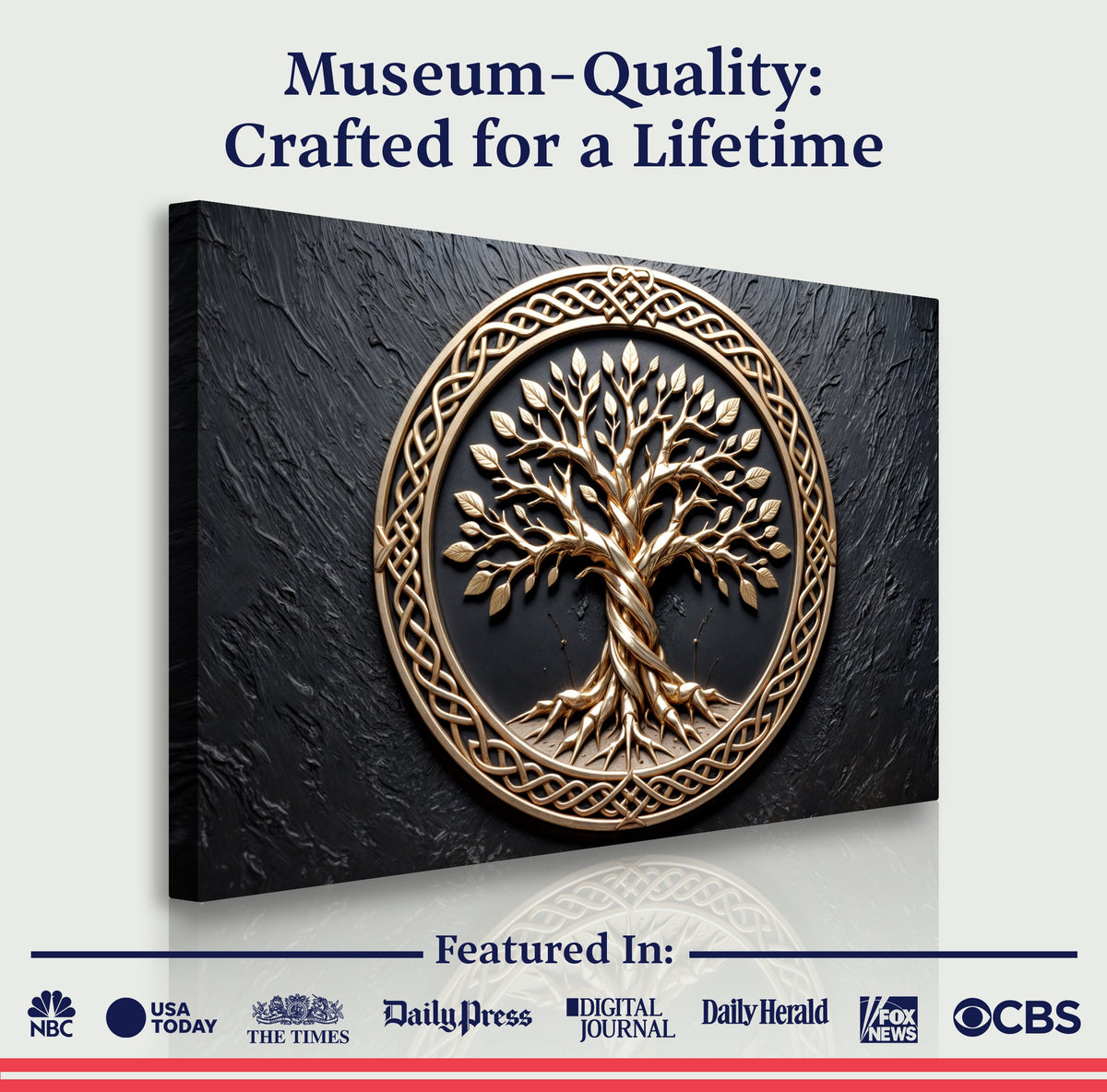 3D Celtic Tree of Life Wall Art V canvas by Tailored Canvases, view 6