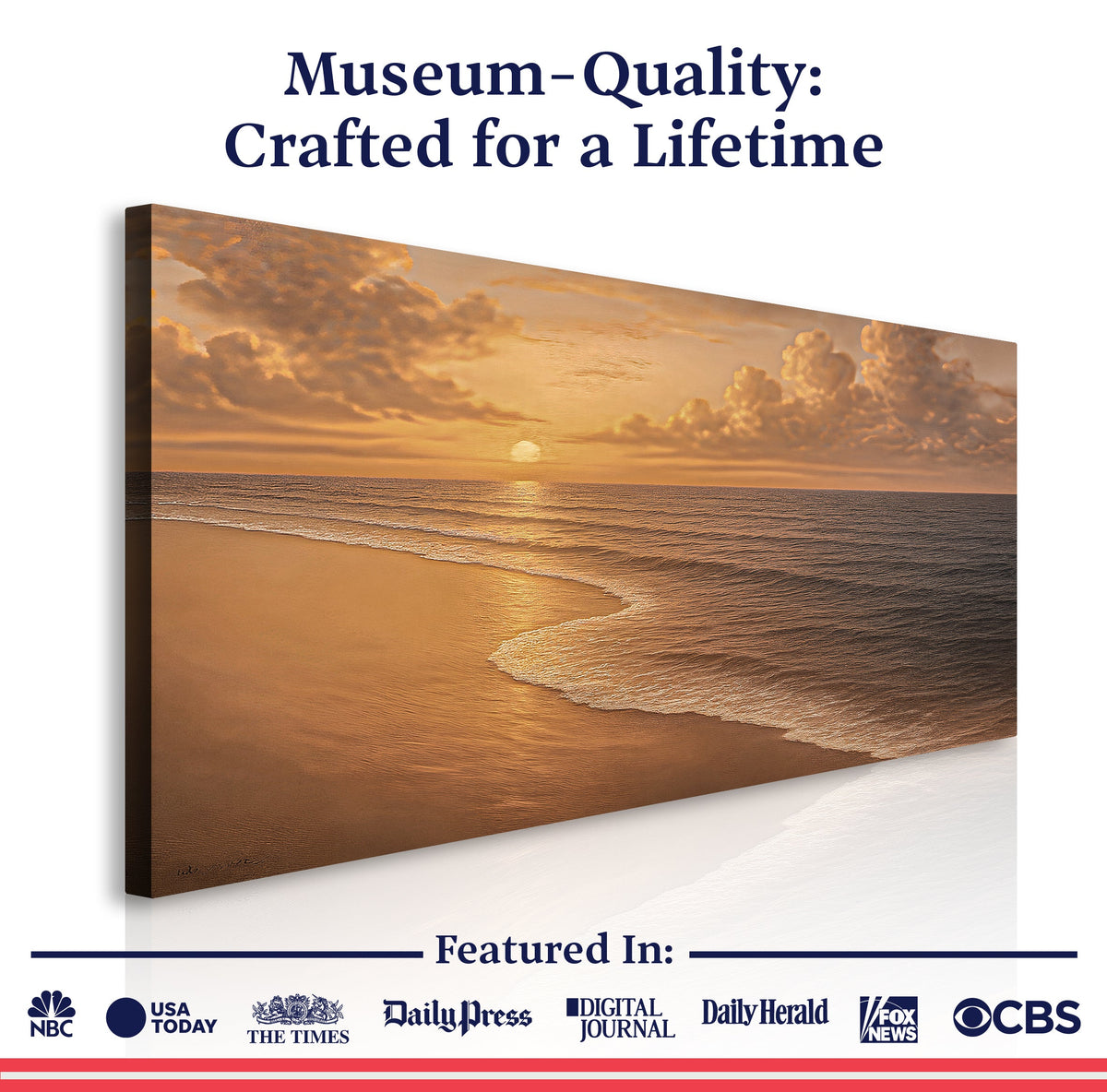Beach Shoreline Coastal Wall Art VIII by Tailored Canvases