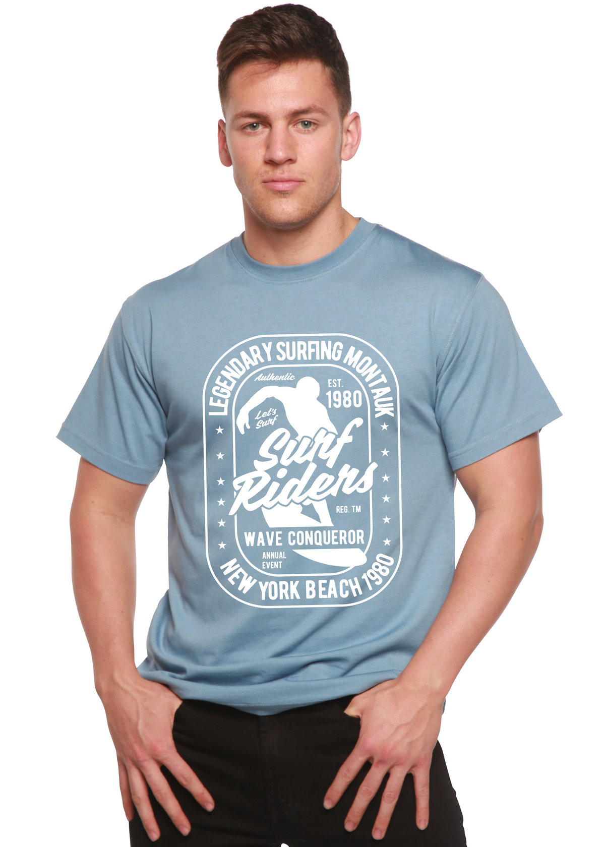 Surf Rider men's bamboo graphic T-shirt – view 6
