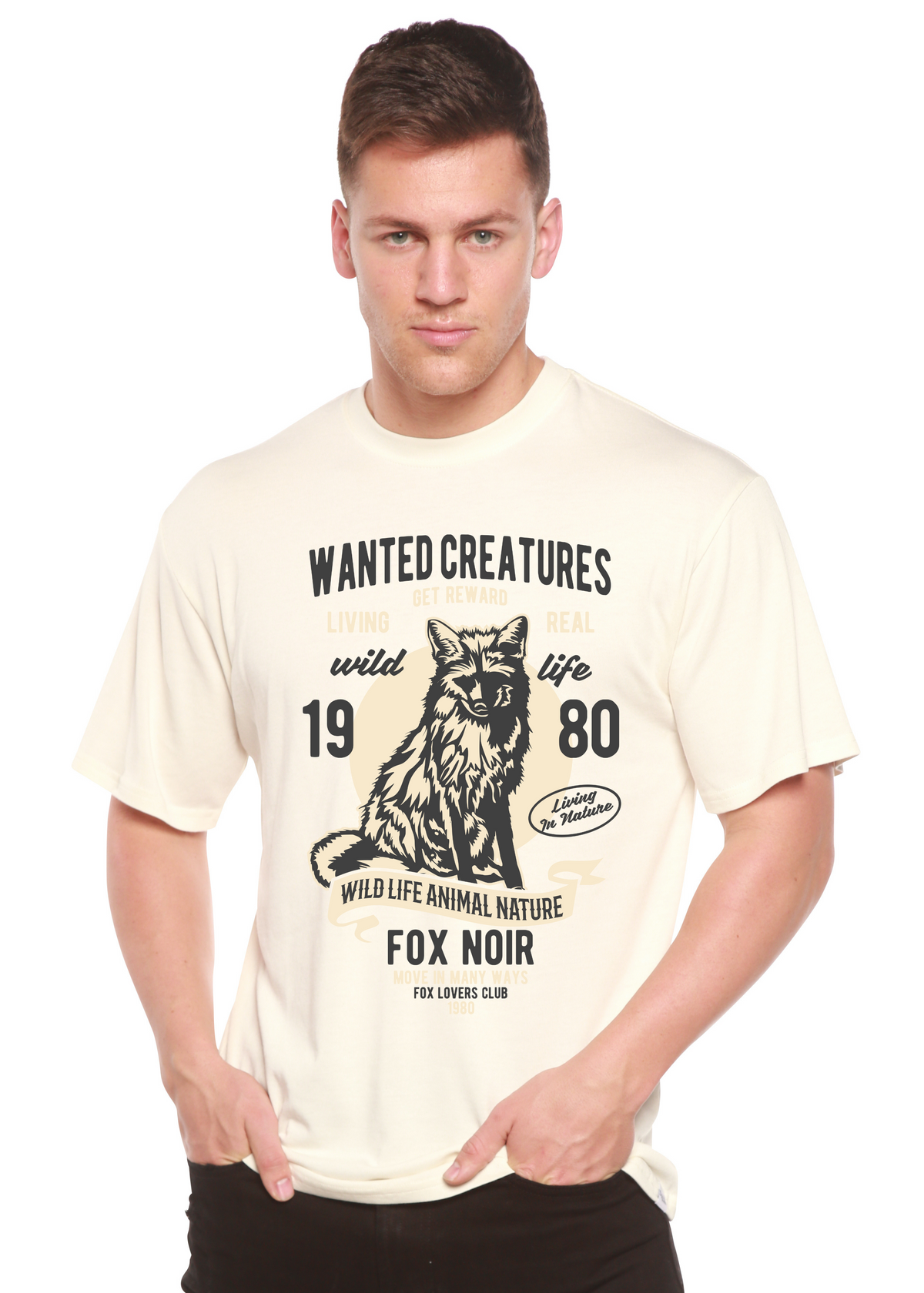 Wanted Creature men's bamboo graphic T-shirt – view 6