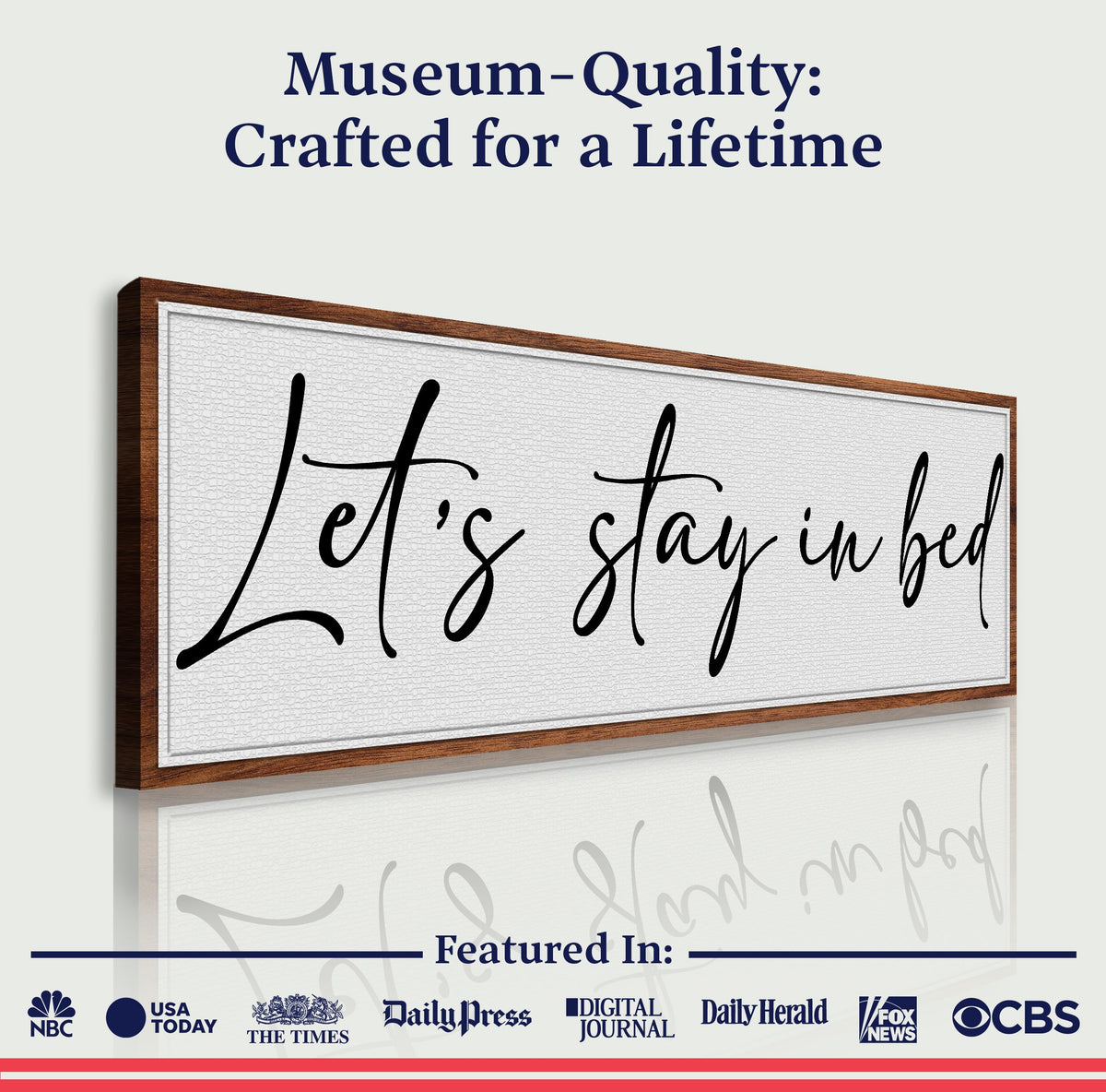 Let's Stay in Bed Bedroom Sign II by Tailored Canvases