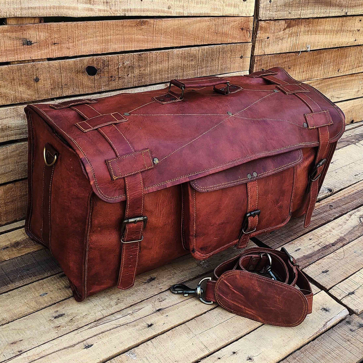 The Harrison Duffel by Classy Leather Bags