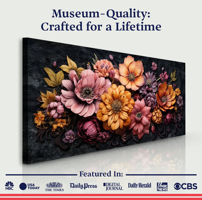 Colorful Floral Realistic Wall Art by Tailored Canvases