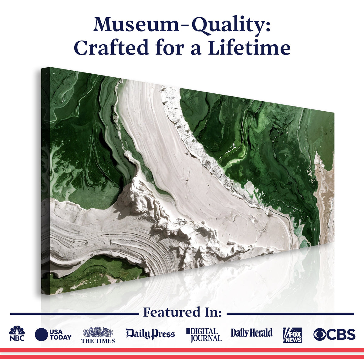 Green Rivers Abstract Wall Art IV by Tailored Canvases
