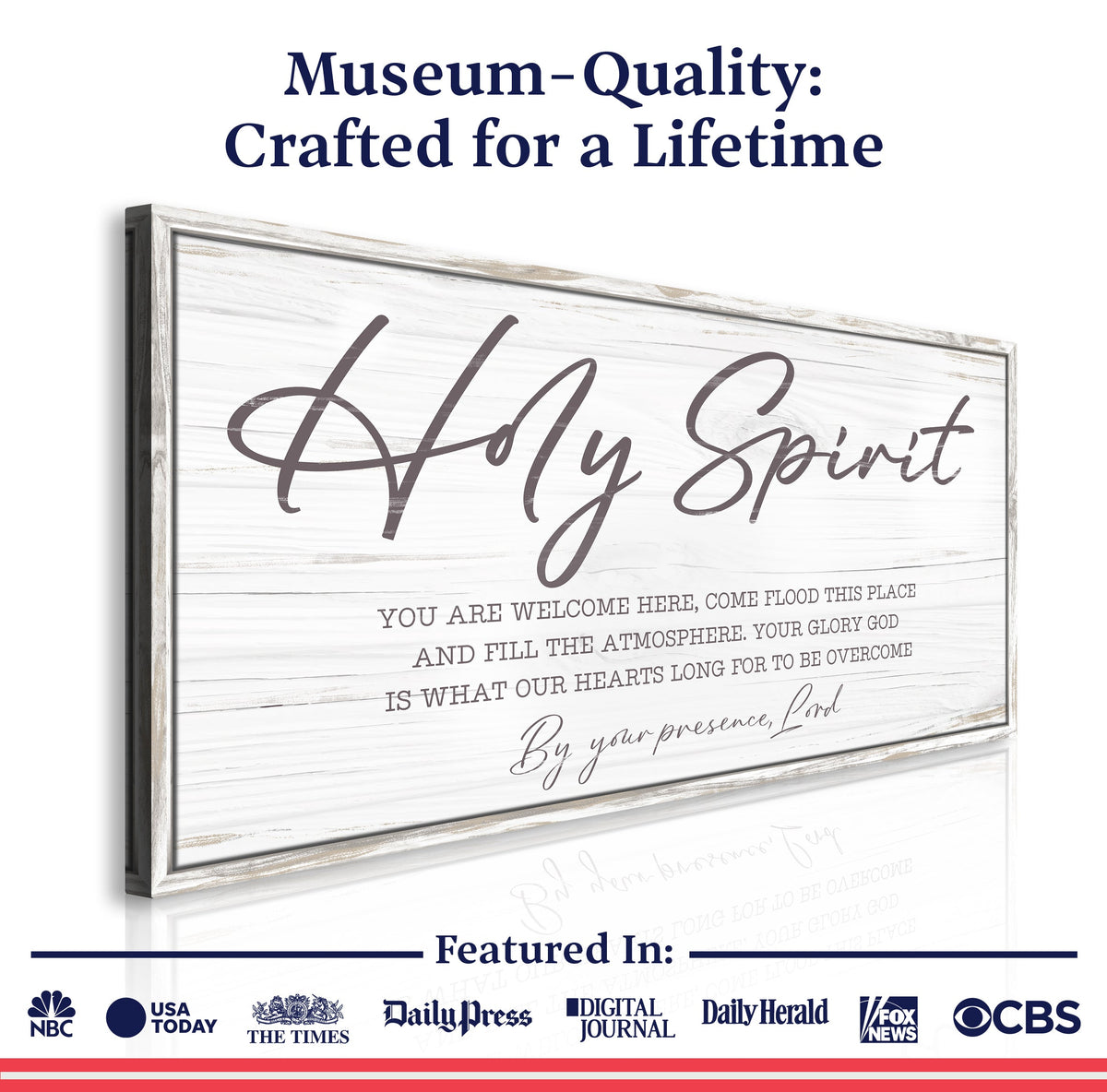 Holy Spirit You are Welcome Here Faith Sign III by Tailored Canvases