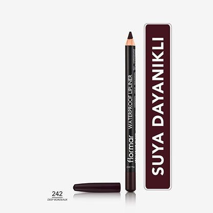 Flormar Mat Lip Liner - Waterproof & Highly Pigmented for Long-Lasting Lip Color - Deep Bordeaux by Beauty Care Bag