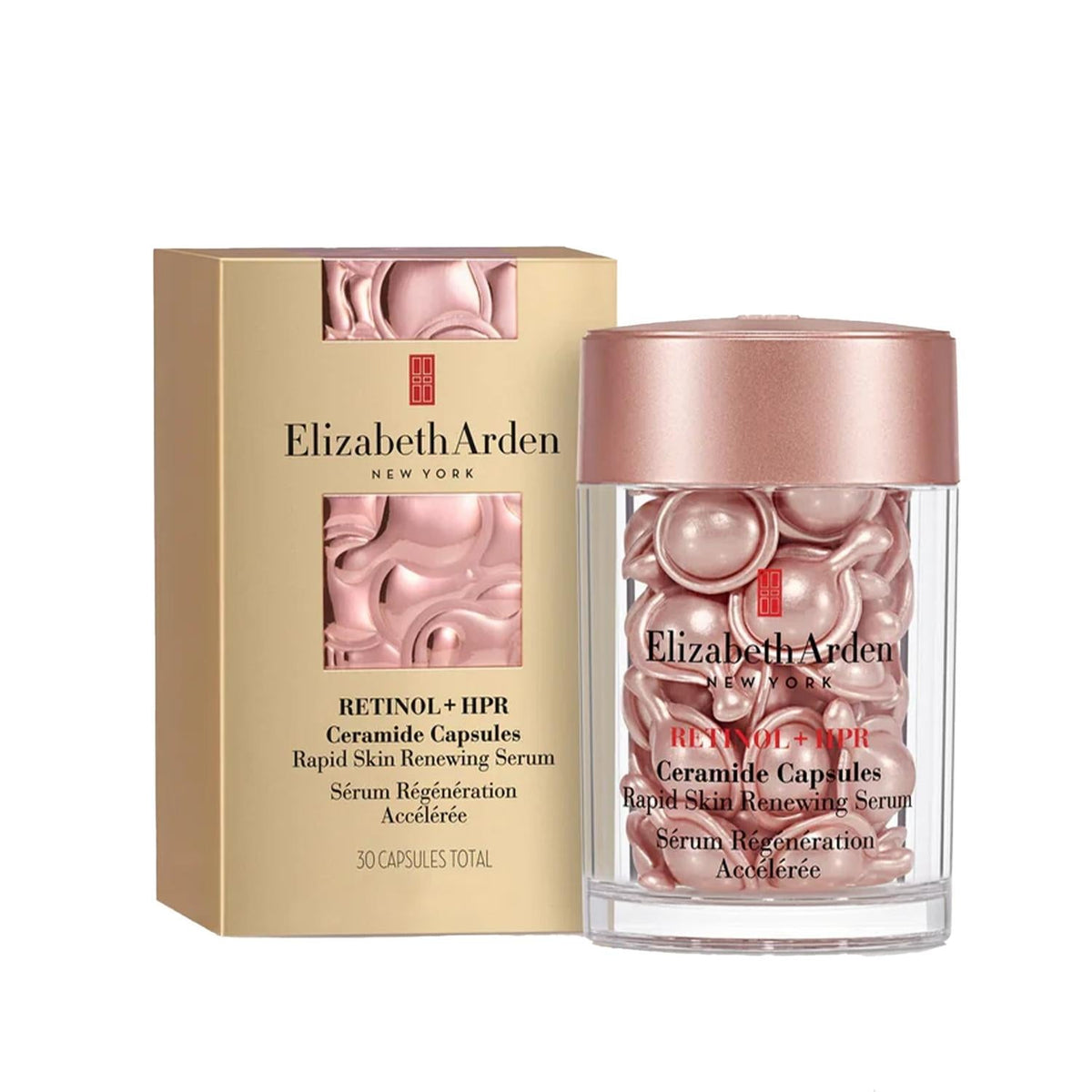 Elizabeth Arden Retinol HPR Ceramide Capsules: Rapid Skin Renewal Serum - Anti-Aging, Wrinkle Reduction & Enhanced Hydration (30 Capsules) by Beauty Care Bag