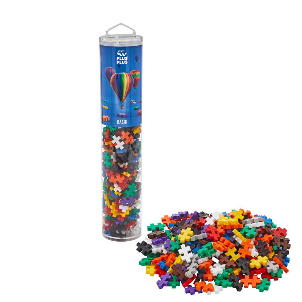 Plus Plus Construction Toy Basic Mix 240 Piece Set - Creative Building Blocks Made in Denmark by Beauty Care Bag