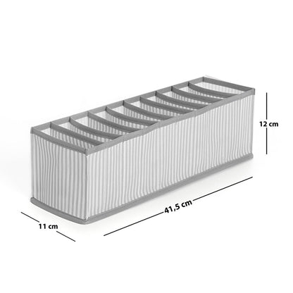 Ocean Home Drawer Organizer - 16.34 x 4.33 x 4.72 inches, Stylish Gray Striped Design for Home Organization by Beauty Care Bag