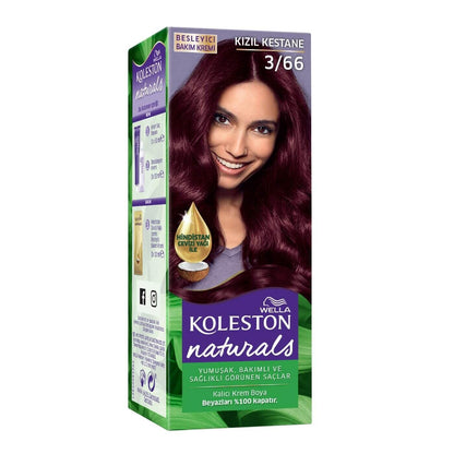 Koleston Naturals Hair Dye 366 Red Chestnut 115 ml by Beauty Care Bag