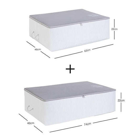Ocean Home Storage Baskets/Set - Practical & Decorative Storage Solution for Home Textiles, 2-Piece Polypropylene Basket Set by Beauty Care Bag