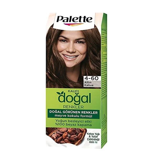 Palette Natural Colors hair dye in shade 4-60 Altın Kahve